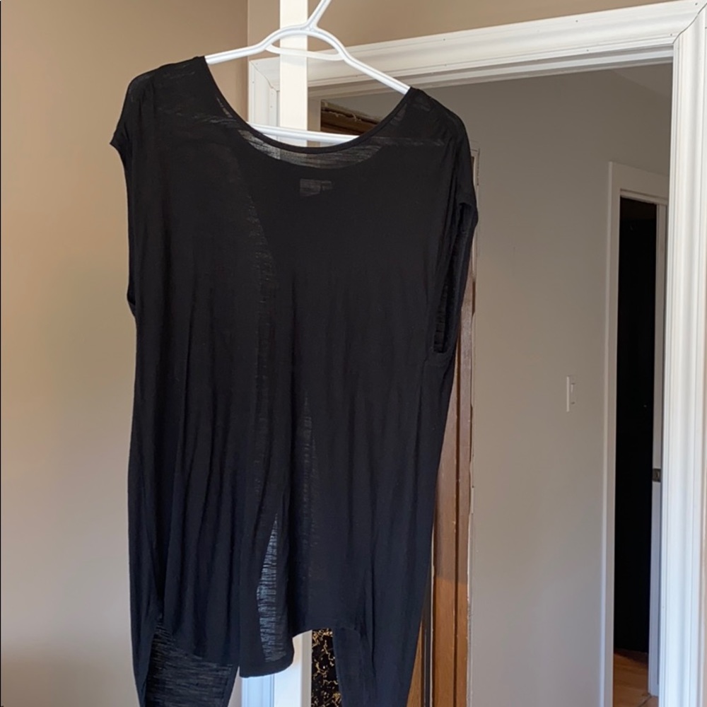 Open back black shirt
